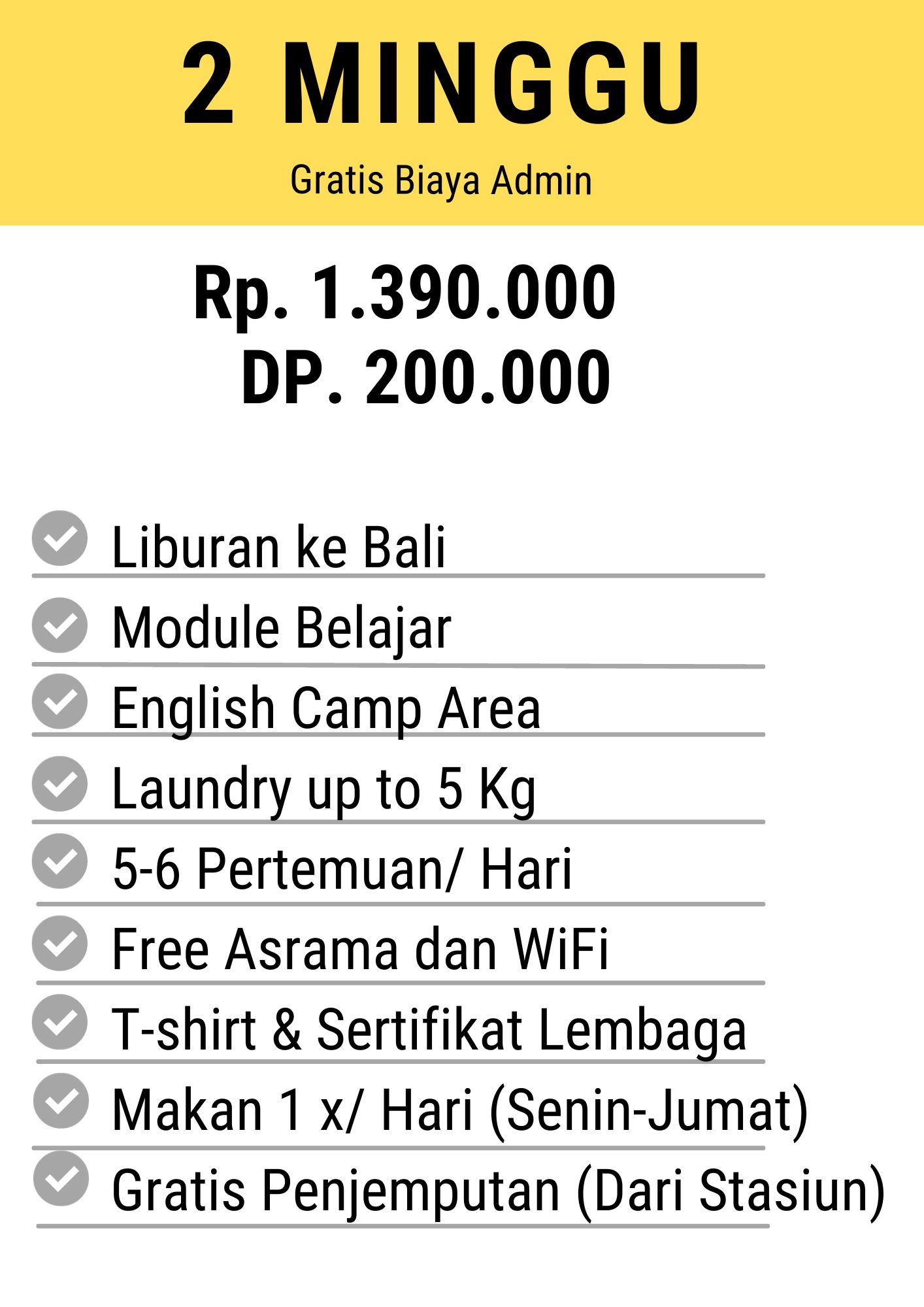 liburan 2 minggu di pare